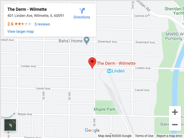 the derm wilmette office directions