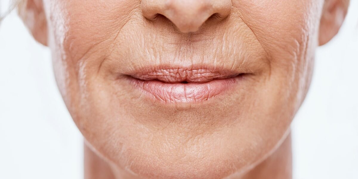 Cropped shot of a mature woman’s mouth